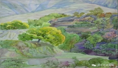 中国陶瓷艺术大师尹干水彩画艺术之鲁中山区水彩写生系列（一）